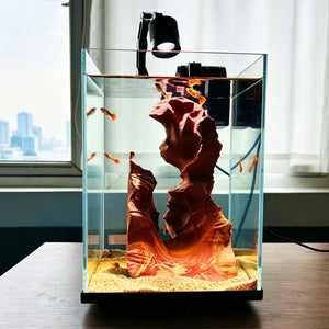 Antelope Canyon-Inspired Aquarium Ornament – Handcrafted Mineral Rock Formation, Slot Canyon Design, Fits Tanks up to 20×20×30 cm
