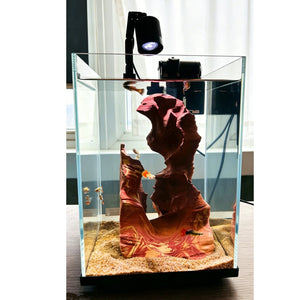 Antelope Canyon-Inspired Aquarium Ornament – Handcrafted Mineral Rock Formation, Slot Canyon Design, Fits Tanks up to 20×20×30 cm