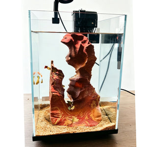 Antelope Canyon-Inspired Aquarium Ornament – Handcrafted Mineral Rock Formation, Slot Canyon Design, Fits Tanks up to 20×20×30 cm