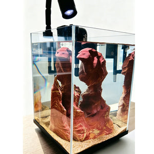 Antelope Canyon-Inspired Aquarium Ornament – Handcrafted Mineral Rock Formation, Slot Canyon Design, Fits Tanks up to 20×20×30 cm
